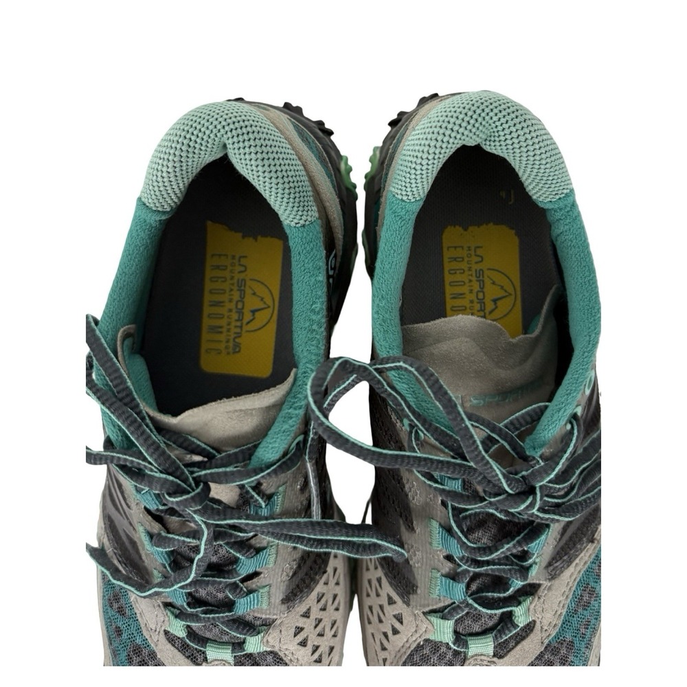 La Sportiva Bushido Womens Hiking US 8 Sneakers Gray Green Trail Running Hiking - Picture 10 of 14